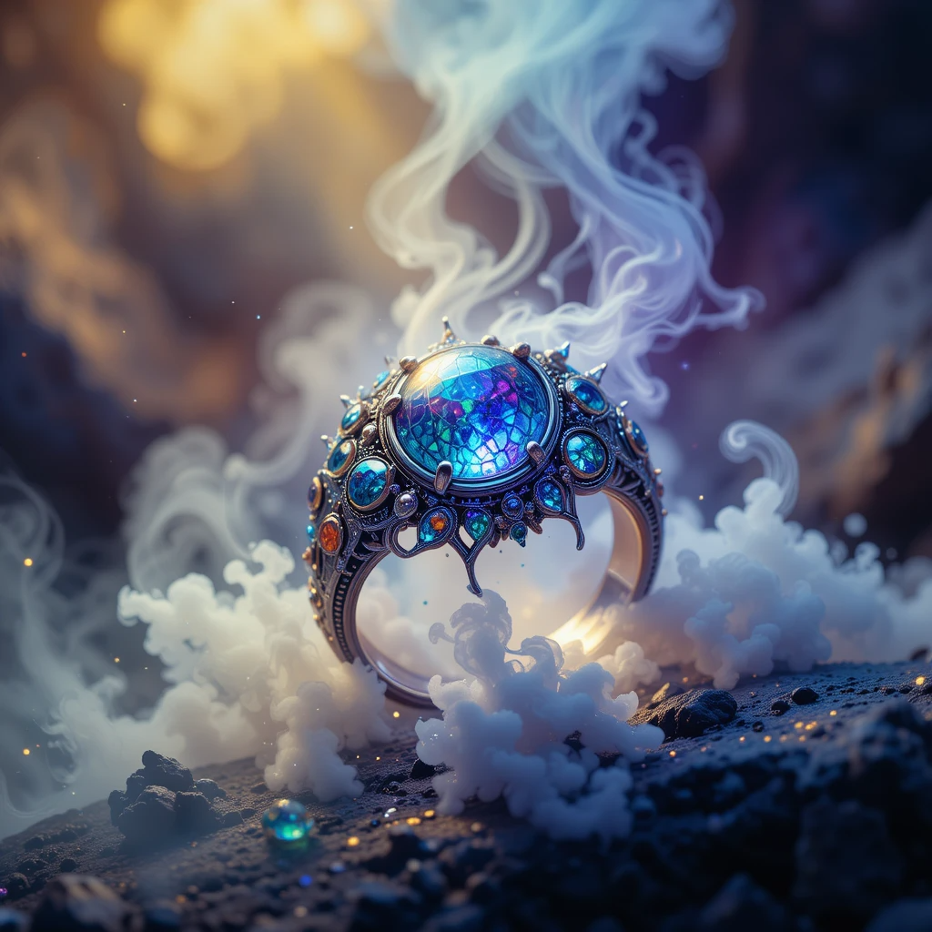 Creative AI Art with cosmic blue elements