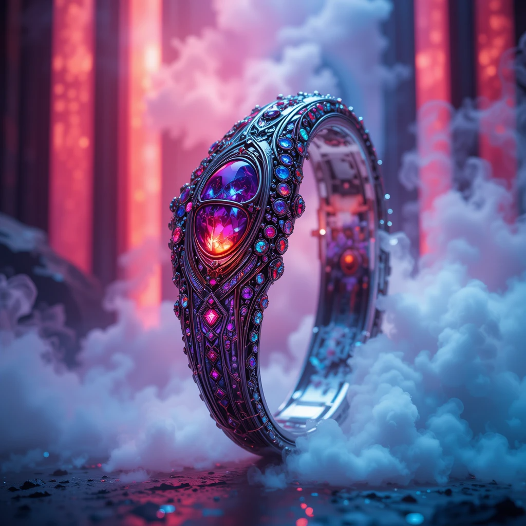 AI Fantasy with pink and purple cosmic elements